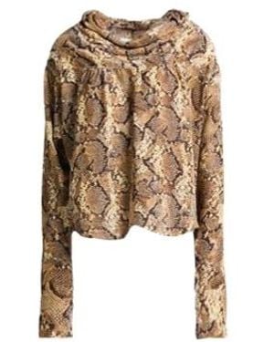 Isabel Marant Snake Print Velvet Top - Natural
