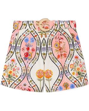 Borgo De Nor A-Line Wide Leg Shorts - Red