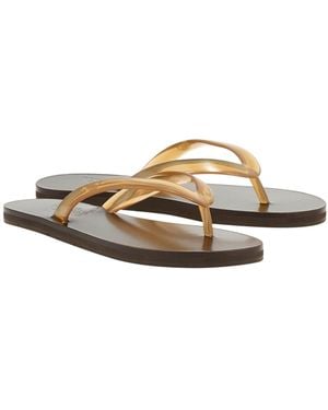 Ancient Greek Sandals Solid Colour Flip Flops - White