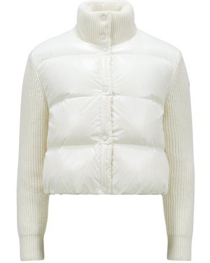 Moncler Padded Wool Cardigan - White