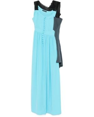 Balenciaga Asymmetric Panelled Dress - Blue
