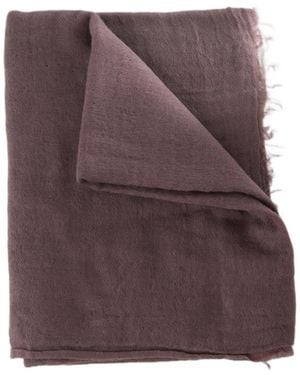 Rick Owens Frayed-Edge Scarf - Brown