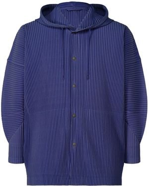 Homme Plissé Issey Miyake Pleated Jacket - Blue