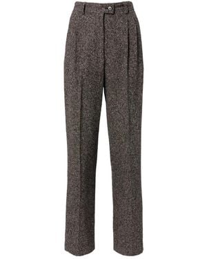 The Row Virgil Silk-Blend Tweed Wide-Leg Trousers - Grey