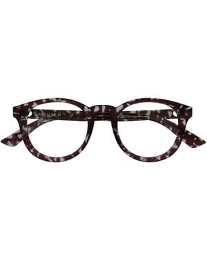 McQueen Eyewear Round Frame Glasses - White