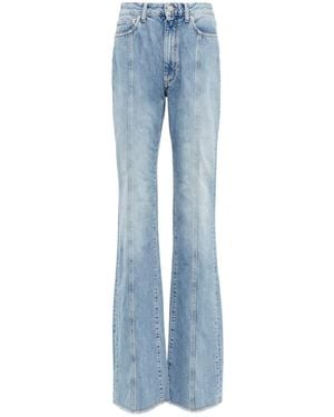 Alessandra Rich Panelled High-Rise Flared Jeans - Blue