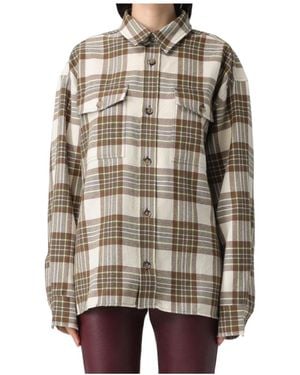 Ami Paris Long-Sleeved Checked Shirt - Multicolor
