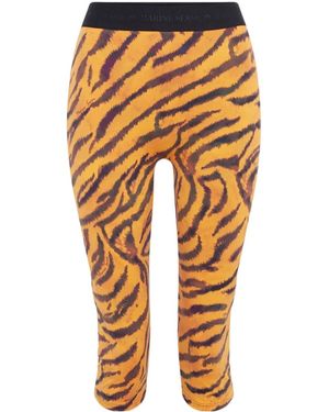 Marine Serre Tiger-Print Pants - Orange