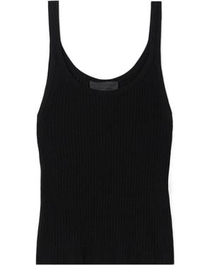 Nili Lotan Ribbed Tank Top - Black