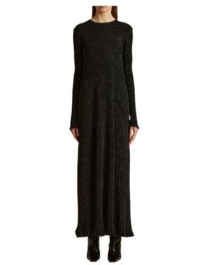 KHAITE Rib Knitted Dress - Black