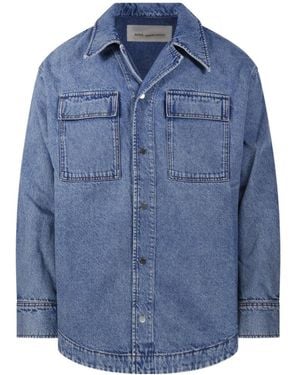 Ami Paris Pocket-Detail Denim Shirt - Blue