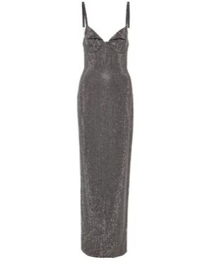 Area Crystal-Embellished Jersey Gown - Multicolour