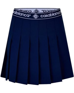 CASABLANCA Pleated Mini Skirt - Blue