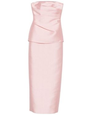 Solace London Lucille Off-The-Shoulder Dress - Pink