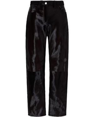 KHAITE Callum Straight Leg Casual Pants - Black