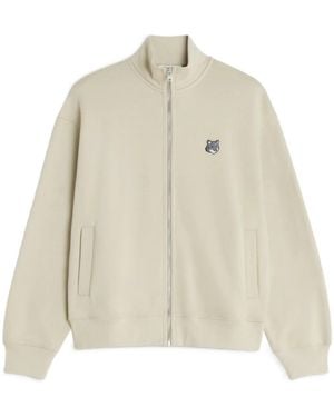 Maison Kitsuné Maison Kitsuné Fox Patch Zip Sweatshirt - Natural