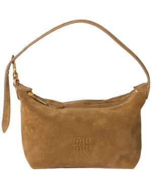 Miu Miu Zipper Clutch - Brown
