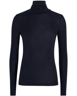 Agolde Pascale Turtleneck Stretch-Lyocell Top - Blue