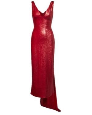 Emilia Wickstead Jacira Sequined Cocktail Dress - Red
