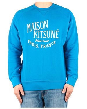 Maison Kitsuné Long Sleeve Sweatshirt - Blue