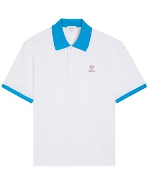 Versace Cotton Polo Shirt - Blue
