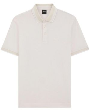 BOSS Piqué Polo Shirt - White