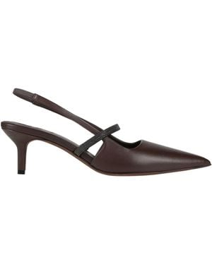 Brunello Cucinelli Pointed-Toe High-Heeled Sandals - Brown