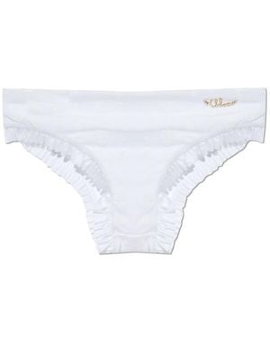 Chloé Chloé Ruffled Bikini Bottoms - White
