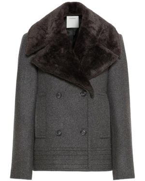 Sportmax Pure Wool Pea Coat - Black