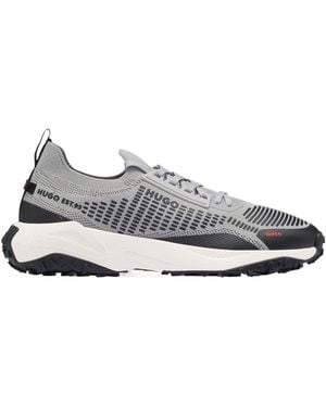 BOSS Color Block Sneakers - Gray