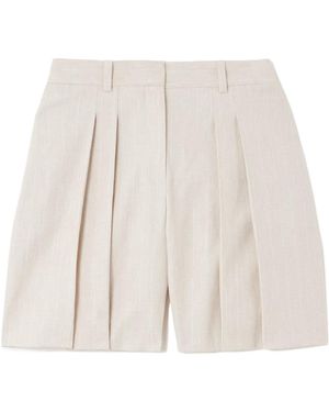Theory Pleated Shorts - Natural