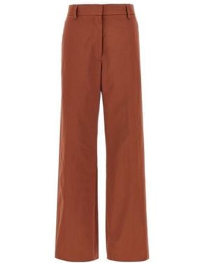 Dries Van Noten Mid-Waisted Taffeta Pants - Brown