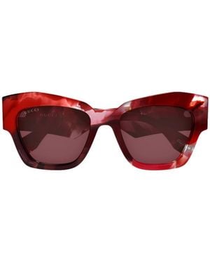 Gucci Eyewear Square Frame Sunglasses - Red