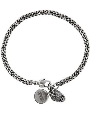 McQueen Skull Pendant Bracelet - Metallic