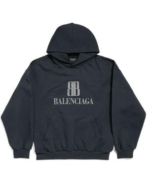 Balenciaga Paris Moon Faded Hoodie in Blue for Men | Lyst