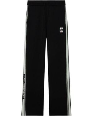CASABLANCA Logo Patch Straight-Leg Track Trousers - Black