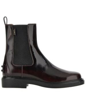Tod's Logo Patch Ankle Boots - Black
