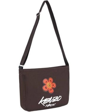 KENZO X Futura 2000 Flower Motif Shoulder Bag - White