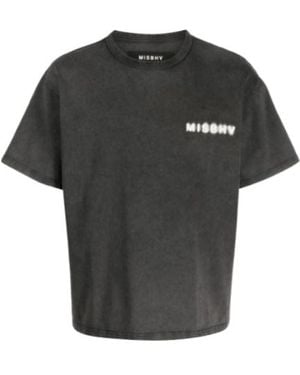 MISBHV Logo Printed Crewneck T-Shirt - Black