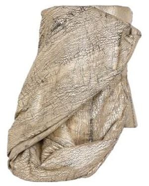 Rick Owens Metallic Textured Ruched Top - Natural