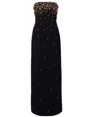Jonathan Simkhai Reign Embellished Crêpe Bustier Gown - Black