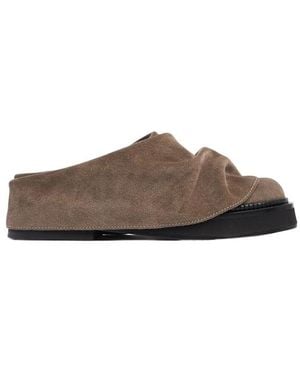 The Attico 30Mm Mini Robin Suede Mules - Brown