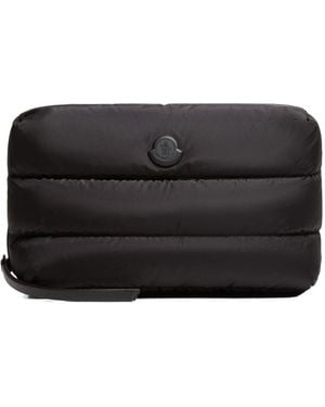 Moncler Logo Patch Paddec Wallets - Black