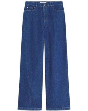 Maison Kitsuné Five-Pockets High-Waisted Jeans - Blue