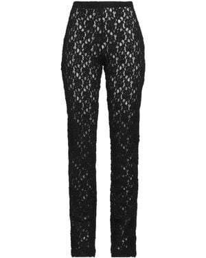 Chloé Solid Lace Straight-Leg Pants - Black