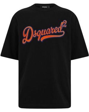 DSquared² Printed Oversized T-Shirt - Black