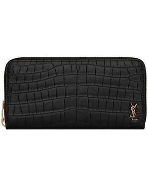 Saint Laurent Zip-Around Wallet - Black