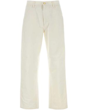 Carhartt Single Knee Dearborn Canvas Trousers - White