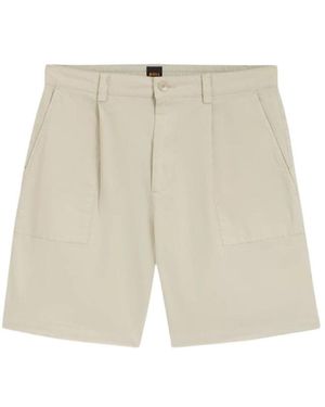 BOSS Belt Loop Shorts - Natural