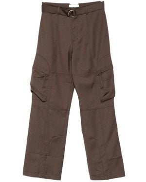 Frankie Shop Casual Trousers With Belt Loops - Brown